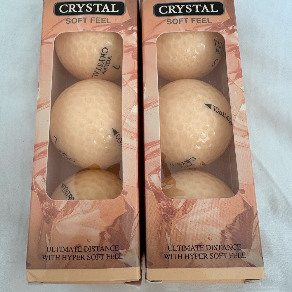 Crystal Soft Feel Peach Golf Balls